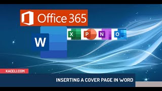 How to Create a Cover Page in Microsoft Word 2019  Office 365 [upl. by Freyah941]