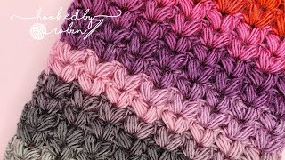 Crochet Puff VStitch Stitch Tutorial  ONE ROW REPEAT [upl. by Concha]