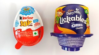 KINDER JOY VS LICKABLES UNBOXING [upl. by Katonah]