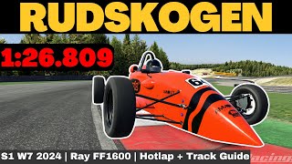 iRacing  Rudskogen Motorsenter  Hotlap  Track Guide  Formula 1600 Ray FF1600 Fixed [upl. by Aicirtac]