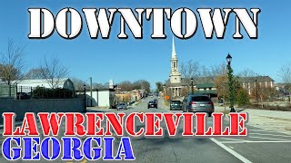 Lawrenceville  Georgia  4K Downtown Drive [upl. by Adlen144]