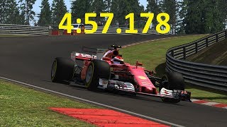 F1 2017 Ferrari SF70H Nordschleife World Record not anymore 457178  Setup Assetto Corsa [upl. by Alyaj]