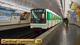 Cardinal Lemoine  Line 10  Paris métro  RATP MF67 [upl. by Korella]