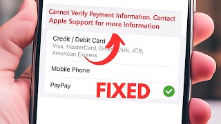 quotHow to Fix Cannot Verify Payment Information Contact Apple Support Full Guidequot [upl. by Drarig]