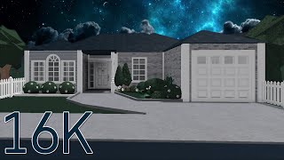 Bloxburg realistic house build  16k speedbuild 1 story home [upl. by Georgy246]