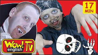 Haunted House Halloween Spooky Stories for Kids from Steve and Maggie  Wow English TV Songs [upl. by Borras217]