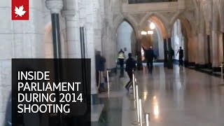 Inside Parliament in Ottawa during 2014 shooting [upl. by Reece]