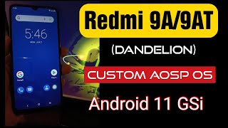 Redmi 9A9AT dandelion  Custom ROM Android 11 update using CAOS GSI AOSP OS [upl. by Bent]