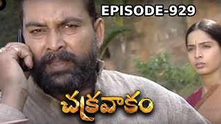 Episode 929  Chakravakam Telugu Daily Serial  Manjula Naidu  Loud Speaker [upl. by Greenwood3]