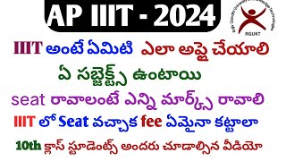 ap iiit 2024 Full details teluguap iiitiiitap iiit notification 202324iiit notification 2024 [upl. by Thatcher]