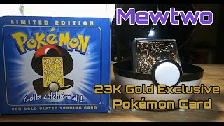 Quick Look Pokémon Card 23 Karat Gold Plated Mewtwo Edition [upl. by Artemisia332]