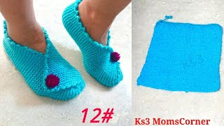 How to knit  Very easy women booties knitting in hindi  Socks for Ladies Knitting by Two Needles [upl. by Boehmer455]