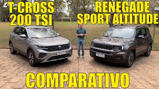 Comparativo TCross 200 TSI x Renegade Sport Altitude [upl. by Lein591]