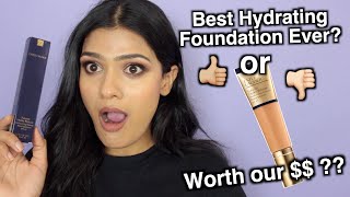 Estée Lauder Futurist Hydra Rescue Foundation ReviewWearTest On TanMediumBrownWarm Skin [upl. by Junko]