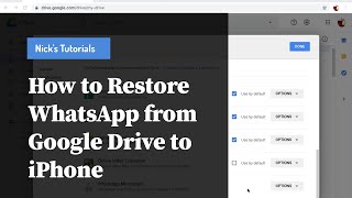 How to Restore WhatsApp Chats from Google Drive to iPhone [upl. by Ahseiym63]