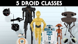 The Five Droid Classes in Star Wars [upl. by Goodill]