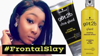 How to Slay a Lace Frontal using Got2B Glued Gel amp Spray [upl. by Krucik107]