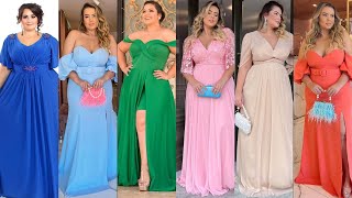 VESTIDOS DE FIESTA 2024 PARA GORDITAS  vestidos de moda tallas grandes 💕 elegantes y sofisticados [upl. by Aunson]