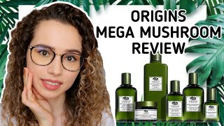 Origins Mega Mushroom Review  Cleanser Lotion Face Serum Face Cream Eye Serum [upl. by Ihsir]