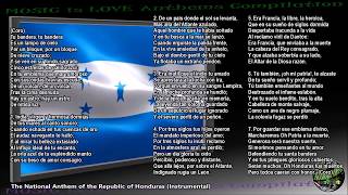 Honduras National Anthem quotHimno Nacional de Hondurasquot INSTRUMENTAL with lyrics [upl. by Esiuol]