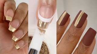 EASY chrome gel nail art tutorial  gel nail art for beginners [upl. by Candis]