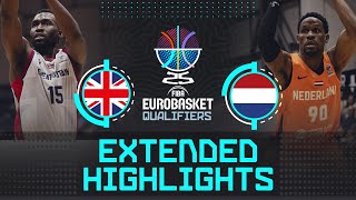 Great Britain 🇬🇧 vs Netherlands 🇳🇱  Extended Highlights  FIBA EuroBasket 2025 Qualifiers [upl. by Frantz]