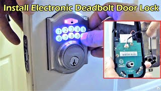 Install Electronic Deadbolt Door Lock  DEFIANT [upl. by Siblee]