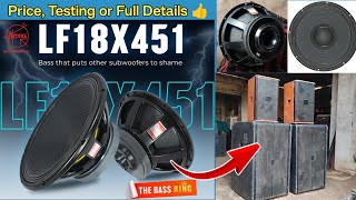 Aerons Lf18X451 Speaker 🔊 Price Or Testing  aerons 18 inch 1800 Watt Speaker price or full details [upl. by Tiffani931]