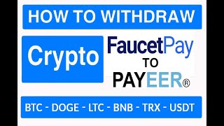 How to withdraw crypto from faucetpay to PAYEER USD [upl. by Naleek]