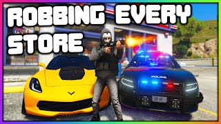 GTA 5 Roleplay  Robbing EVERY Store in The City  RedlineRP [upl. by Moyers]