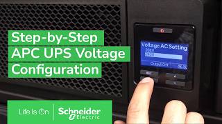 Configuring APC SmartUPS Online SRT for 240V Output via Display  Schneider Electric Support [upl. by Dorca]