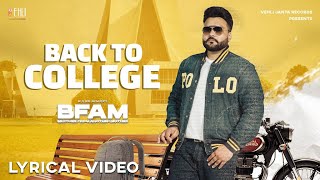 Back To College Lyrical Video Kulbir Jhinjer  Tarsem Jassar  Rubal  BFAM  Latest Punjabi Song [upl. by Sivehc]