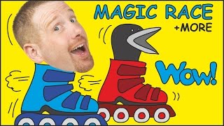 Magic Race  Wheels on the Bus  MORE Stories for Kids from Steve and Maggie  Wow English TV [upl. by Atul]