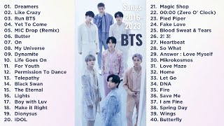 BTS 방탄소년단  PLAYLIST 20162023 MOST POPULAR SONGS [upl. by Aisor]