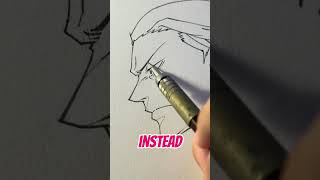 how to shade like a Manga artist 😎😂youtubeshorts art animedrawing jujutsukaisendrawing [upl. by Enomad]