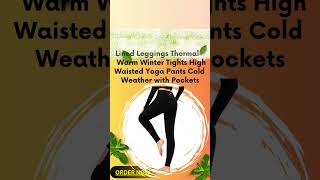 Womens Thermal Warm Winter Tights High Waisted Yoga Pants Cold [upl. by Carrissa379]