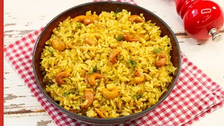 Curried Rice Pilaf with Cashews 😋 Quick amp Easy Side Dish Recipe [upl. by Barde572]