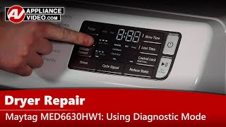 Maytag Dryer MED6630HW1  Diagnostic Mode Error Codes [upl. by Lorien]