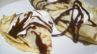 Banana Pancakes with Chocolate Sauce Recipe [upl. by Trant952]