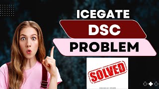 ICEGATE DSC Problem solution [upl. by Acissaj]