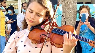 Arcade  Duncan Laurence  Amazing Street Performance  Violin Cover by Karolina Protsenko [upl. by Ytsirhk]