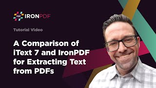 A Comparison of iText 7 and IronPDF for Extracting Text from PDFs [upl. by Eikcin]