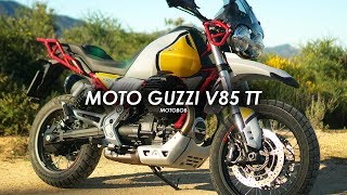 NEW 2019 Moto Guzzi V85TT First Ride Review [upl. by Rustin]