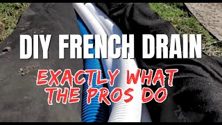 How To Install Perforated Pipe FRENCH DRAIN For Do It Yourself Job [upl. by Arte]