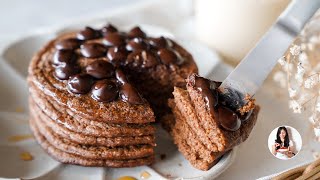 Pancakes de Chocolate y Avena  Desayuno Fácil y Delicioso  Auxy [upl. by Graaf631]