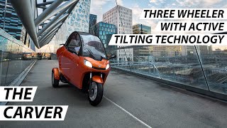 The Carver Enclosed Narrow Vehicle  Electric ThreeWheeler With Patented Tilting Technology [upl. by Lilli]