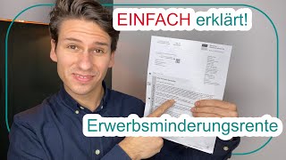 Erwerbsminderungsrente EINFACH erklaÌˆrt  kurz und knapp [upl. by Lrat]