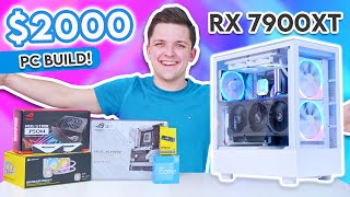 Best 2000 Gaming PC Build 2023 🔥 Full Build Guide w Benchmarks  RX 7900XT [upl. by Seravat]