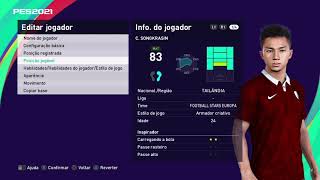 PES 2021 C SONGKRASIN Face e Stats  EFootball [upl. by Lyons]