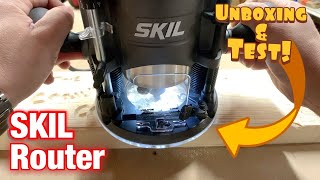 SKIL 14amp Plunge and Fixed Base Router Combo  Unboxing and Test Use [upl. by Aihsyt]